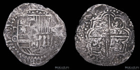 Potosi. Felipe IV. 8 Reales 1649-1651 O. Macuquina. CJ 13.30