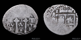 Potosi. Felipe IV. 1 Real 1652 E. Macuquina. CJ 21.1.4