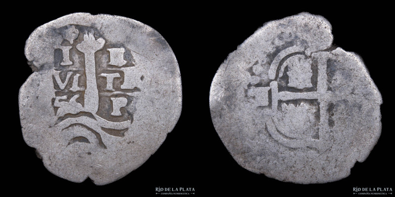 Potosí. Felipe IV (1621-1665) 1 Real 1656 E. Macuquina. AG.930; 21mm; 2.21g. CJ ...