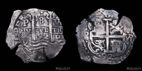 Potosi. Carlos II. 8 Reales 1692 VR. Macuquina. CJ 28.26