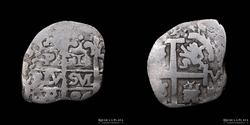 Potosí. Carlos II (1665-1700) 1 Real 1684 VR + V. Macuquina. AG.930; 19mm; 1.86g...