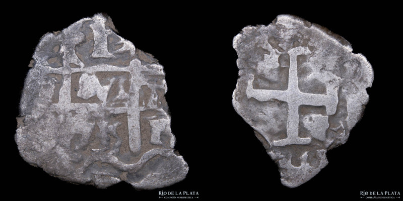 Potosí. Felipe V (1700-1724) 1 Real 1715 Y. Macuquina. AG930; 20mm; 2.15g. CJ 36...