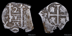 Potosi. Felipe V. 2 Reales 1705 Y. CJ 35.5