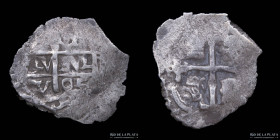 Potosi. Felipe V. 1 Real 1705 Y. Macuquina. CJ 36.5