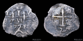 Potosi. Luis I. 1 Real 1727 Y Macuquina. CJ 41.3
