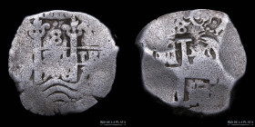 Potosi. Felipe V. 8 Reales 1736 E. Macuquina. CJ 43.9.2