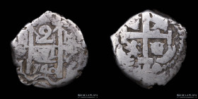 Potosi. Felipe V. 2 Reales 1740 M. CJ 45.10.3