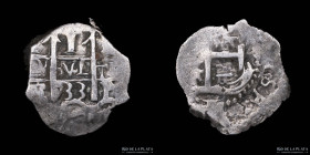Potosi. Felipe V. 1 Real 1733 E. CJ 46.6.2