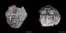 Potosi. Felipe V. 1 Real 1742 C/P. CJ 46.14.2