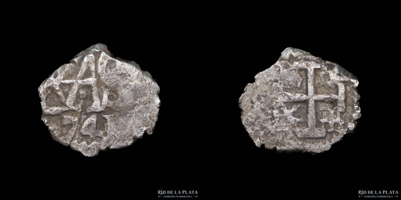 Potosí. Felipe V (1724-1746) 1/2 Real 1741/0. Macuquina. AG.917; 15.5mm; 1.57g. ...