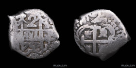 Potosi. Fernando VI. 2 Reales 1750 q. Macuquina. CJ 50.4.1