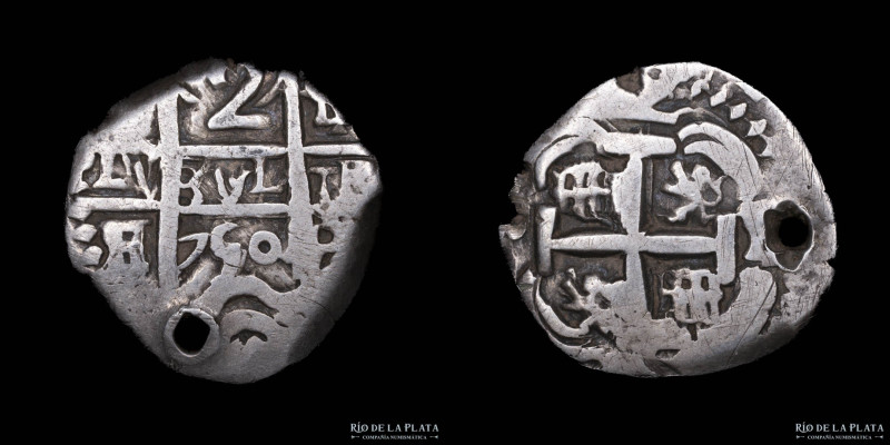 Potosí. Fernando VI (1746-1759) 2 Reales 1750 E/q. Macuquina. AG.917; 23mm; 6.35...