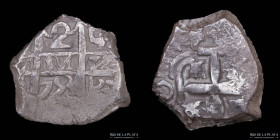 Potosi. Fernando VI. 2 Reales 1753 C/q. Macuquina. CJ 50.7.3