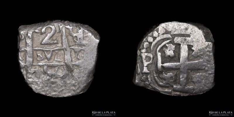 Potosí. Fernando VI (1746-1759) 2 Reales 1754 q/C. Macuquina. AG.917; 21mm; 6.35...