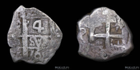 Potosi. Carlos III. 4 Reales 1760 VY. Macuquina. CJ 54.1.2