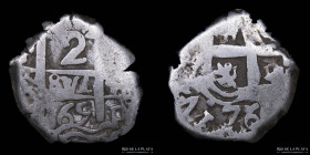 Potosi. Carlos III. 2 Reales 1765 VY. Macuquina. CJ 55.10