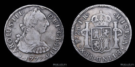 Potosi. Carlos III. 2 Reales 1777 PR. CJ 65.6