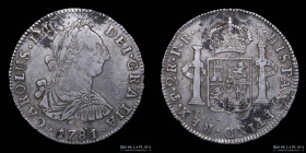 Potosi. Carlos III. 2 Reales 1781 PR. CJ 65.10.2