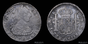 Potosi. Carlos III. 2 Reales 1784 PR. CJ 65.13.1