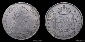 Potosi. Carlos III. 2 Reales 1787 PR. CJ 65.16
