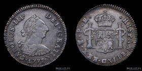 Potosi. Carlos III. 1/2 Reales 1777 PR. CJ 67.5.1