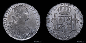 Potosi. Carlos IV. 8 Reales 1807/6 PJ. CJ 76.19
