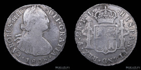 Potosi. Carlos IV. 2 Reales 1808 PJ. CJ 78.20