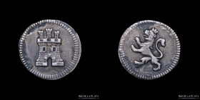 Potosi. Carlos IV. 1/4 Real ND1794-95. Anepigrafe CJ 81.1