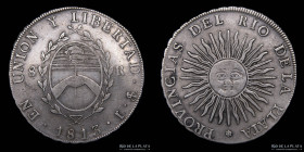 Provincias Unidas. 8 Reales 1813 J. CJ 4.1.4