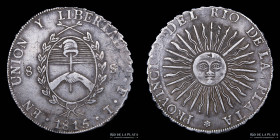 Provincias Unidas. 8 Soles 1815 FL. CJ 6.1.7