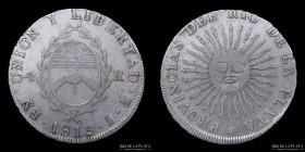 Provincias Unidas. 4 Reales 1813 J. CJ 7