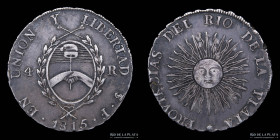 Provincias Unidas. 4 Reales 1815 F. CJ 8.3.1