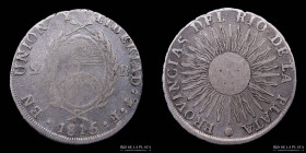 Provincias Unidas. 2 Reales 1815 F. CJ 11.1.1