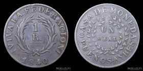 Argentina. Buenos Aires. 1 Real 1840. CJ 16