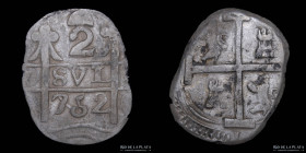 Argentina. Tucuman. 2 Reales 752. Ovalo visible. CJ 1.1