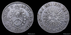Argentina. La Rioja. 2 Soles 1824 RA DS. CJ 41.1