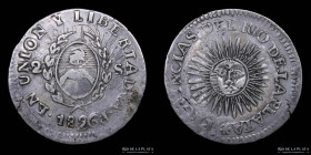 Argentina. La Rioja. 2 Soles 1826 P. Nuevo cuño. CJ 45