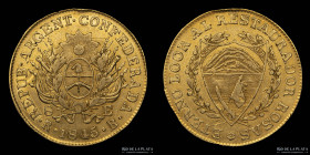 Argentina. La Rioja. 8 Escudos 1845 RB Rosas. CJ 52