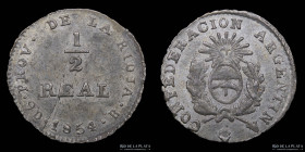 Argentina. La Rioja. 1/2 Real 1854. CJ 72