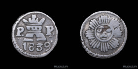 Argentina. Cordoba. 1/4 de Real 1839. CJ 9.1.1