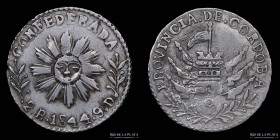 Argentina. Cordoba. 2 Reales 1844. CJ 48.2.16