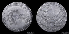 Argentina. Cordoba. 2 Reales 1844. CJ 49.3.6