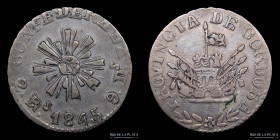 Argentina. Cordoba. 2 Reales 1845. CJ 51.3.1