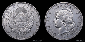 Argentina. 1 Peso 1881 Patacon. CJ 12