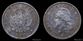 Argentina. 10 Centavos 1881. CJ 21