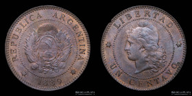 Argentina. 1 Centavo 1889 CJ 45