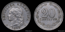 Argentina. 20 Centavos 1898. CJ 54