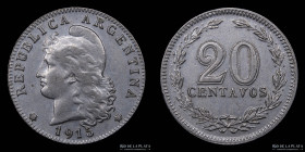 Argentina. 20 Centavos 1915. CJ 66