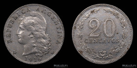 Argentina. 20 Centavos 1916. CJ 67