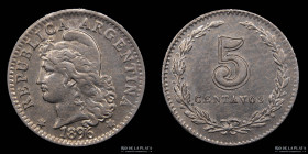 Argentina. 5 Centavos 1896. CJ 130